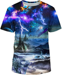 Unisex 3D Realistic Printed Casual Short Sleeve T Shirts Black25