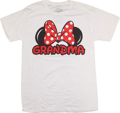 Minnie Mouse Women's Grandma T Shirt White