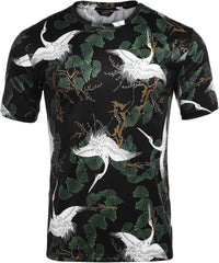 Mens Octopus Short Sleeve Cotton T Shirt Print Tee Casual Shirts Black 5