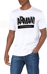 Men's 3D Ax Text Logo T Shirt White