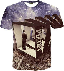 Unisex Collage Short Sleeve Crew Neck 3D Digital T Shirts Tees Al067 16