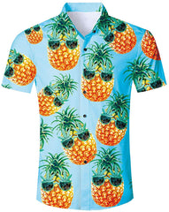 Unisex Short Sleeve 3D Digital Printed Personalized T Shirts Tees Pineapple shirt
