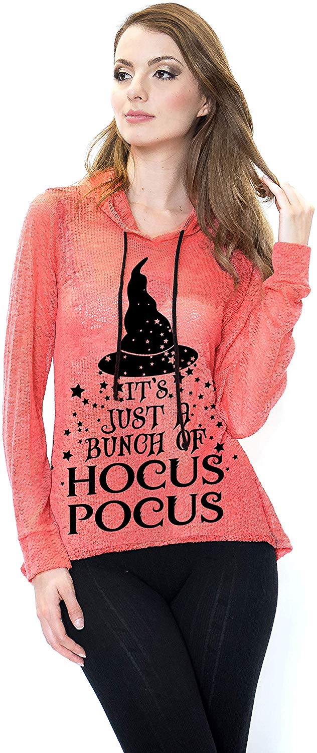 Sugar Skull Shirts for Women V Neck T Shirt Tee Beautiful Print Decorated with Rhinestones Orange Hocus