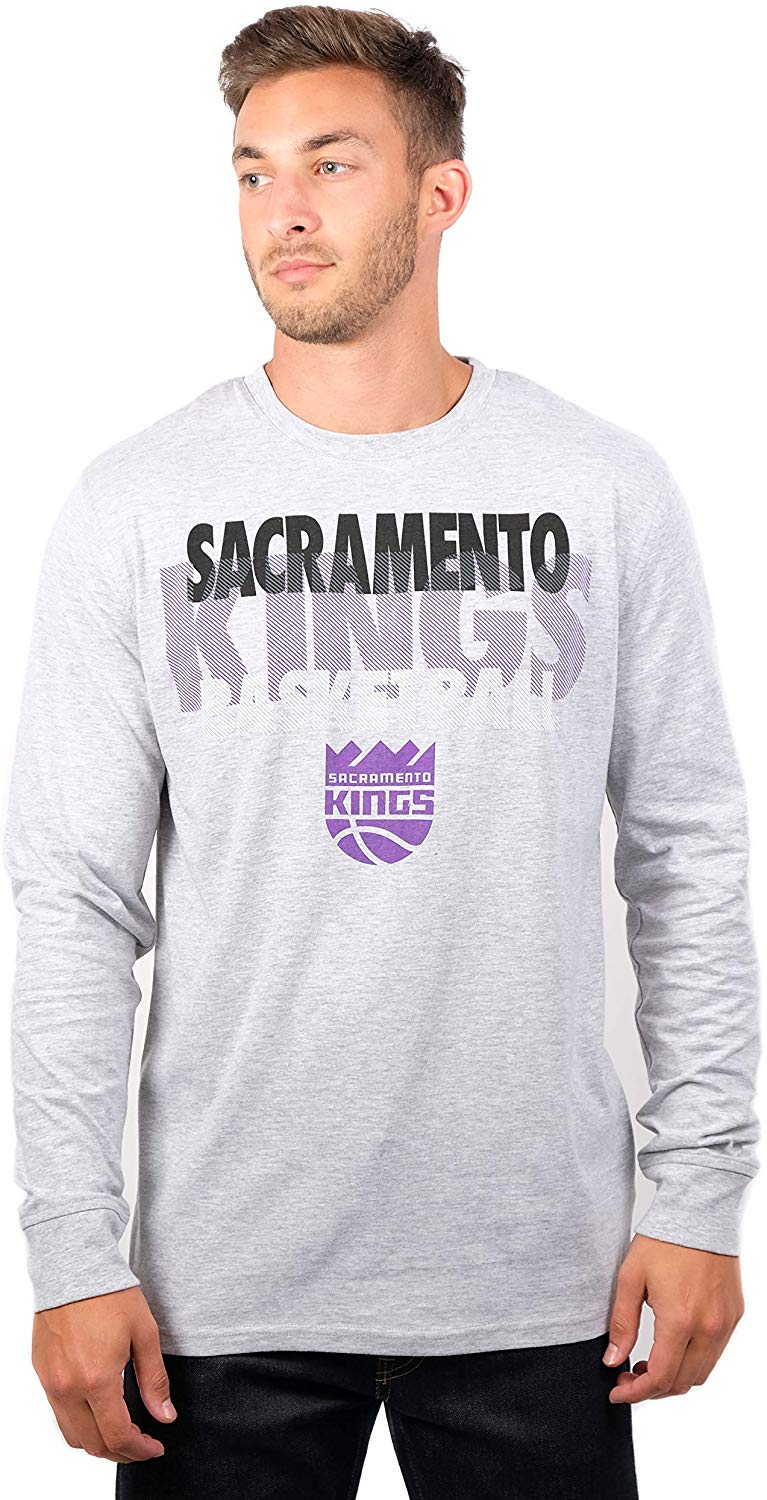 NBA Supreme Long Sleeve Pullover Tee Shirt Heather Gray