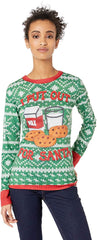 Women's 3D Photo Realistic Ugly Christmas Sweater Long Sleeve T Shirt Put Out for Santa