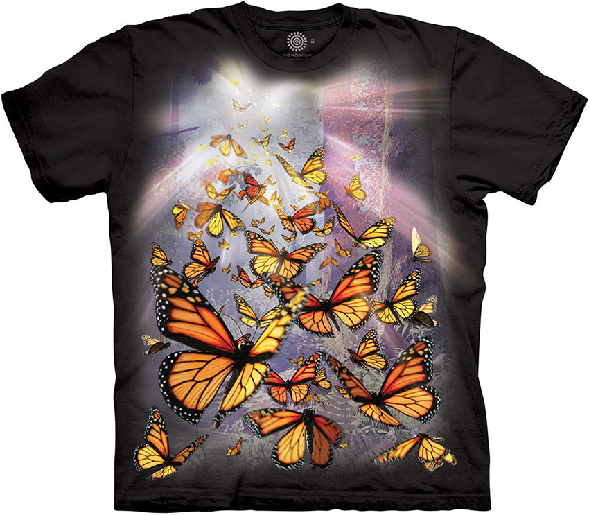 Men's Monarch Butterflies T Shirt Black