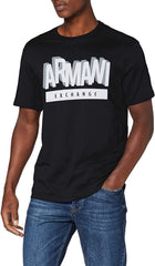 Men's 3D Ax Text Logo T Shirt Black
