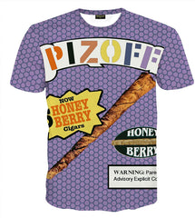 Unisex Collage Short Sleeve Crew Neck 3D Digital T Shirts Tees Al067 03