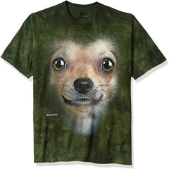 Chihuahua Face T shirt Green