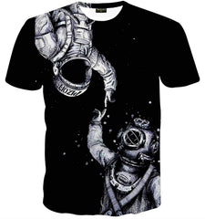 Unisex Collage Short Sleeve Crew Neck 3D Digital T Shirts Tees Al067 19