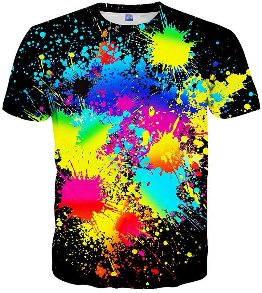 Unisex Casual 3D Print Short Sleeve T Shirt Tees Black40