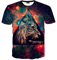 Unisex Collage Short Sleeve Crew Neck 3D Digital T Shirts Tees Al067 22