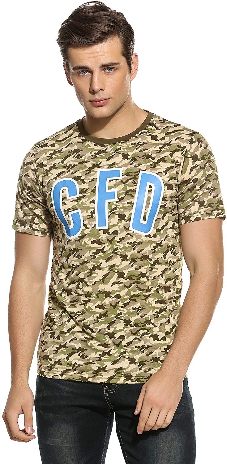 Mens Octopus Short Sleeve Cotton T Shirt Print Tee Casual Shirts Green
