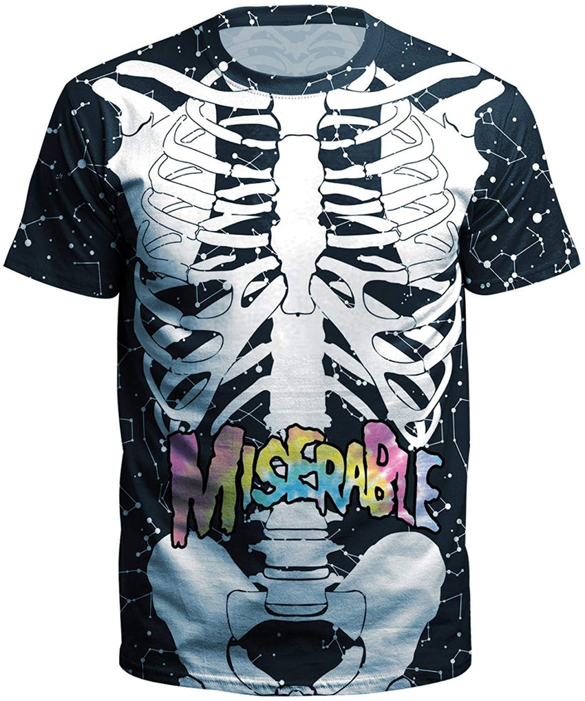 Street Style UFO Alien 3D Digital Print T Shirt Miserable xia