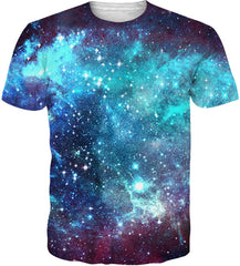 Unisex Casual 3D Print Animal Short Sleeve T Shirt Graphic Tees Galaxy