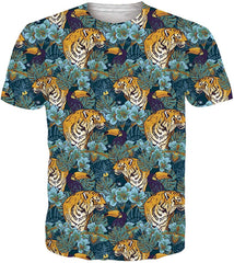 Unisex 3D Printed Funny T Shirts Casual Cool Summer Short Sleeve Tees 2019 Tiger