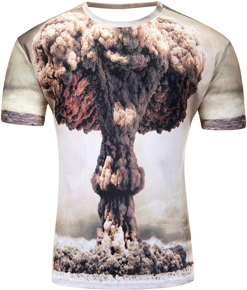 Men's Fashion 3D Print Hip Hop Style T Shirts Cool Creative Imagination Tee Explosion