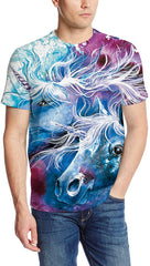 Unisex Personalized Novelty 3D Printed T Shirts Short Sleeve Tops Tees Unicorn