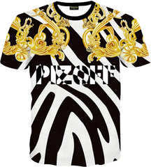 Unisex Collage Short Sleeve Crew Neck 3D Digital T Shirts Tees Al067 05