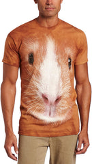 Men's Guinea Pig Face T Shirt Brown