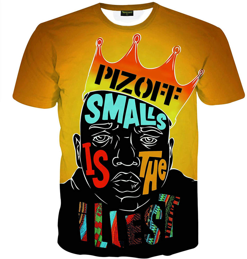Unisex Collage Short Sleeve Crew Neck 3D Digital T Shirts Tees Al067 15