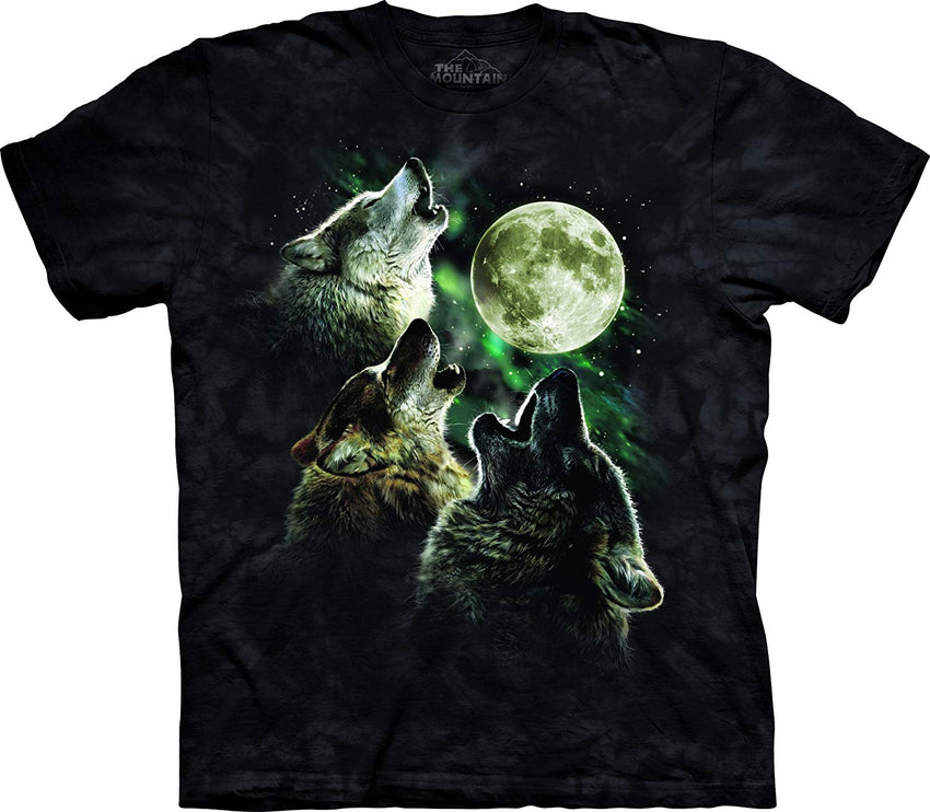Men's Three Wolf Moon Short Sleeve Tee Black