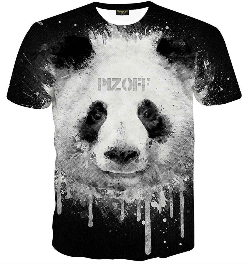 Unisex Collage Short Sleeve Crew Neck 3D Digital T Shirts Tees Al067 25