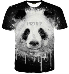 Unisex Collage Short Sleeve Crew Neck 3D Digital T Shirts Tees Al067 25