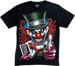 T Shirt Unisex Adult/Kids 3D Glow in Dark Animal Glitter Short Sleeves Family Sizes Joker2 With Card (Green Hat)