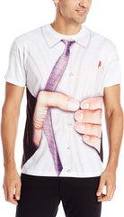 Men's Halloween 3D Photo Realistic Short Sleeve T Shirt Get a Grip