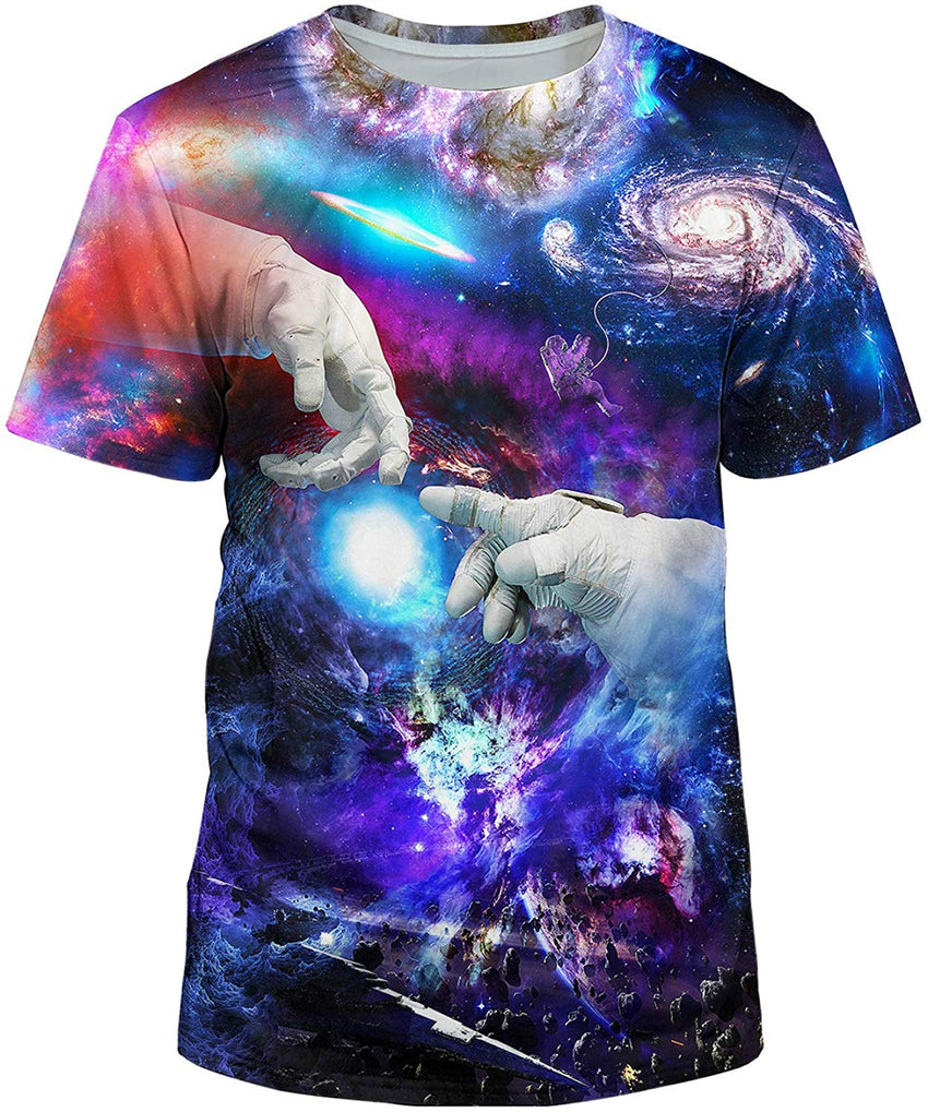 Unisex 3D Realistic Printed Casual Short Sleeve T Shirts Blue20