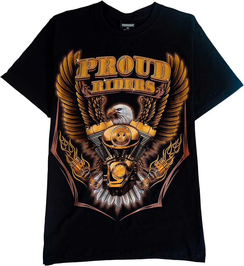 T Shirt Unisex Adult/Kids 3D Glow in Dark Animal Glitter Short Sleeves Family Sizes Eagle 1 Riding
