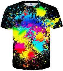 Unisex 3D Print Tshirts Short Sleeve Cool Graphic Tees for Women Men New black