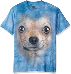 Chihuahua Face T shirt Blue