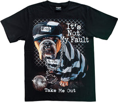 T Shirt Unisex Adult/Kids 3D Glow in Dark Animal Glitter Short Sleeves Family Sizes Dog1 Take Me Out