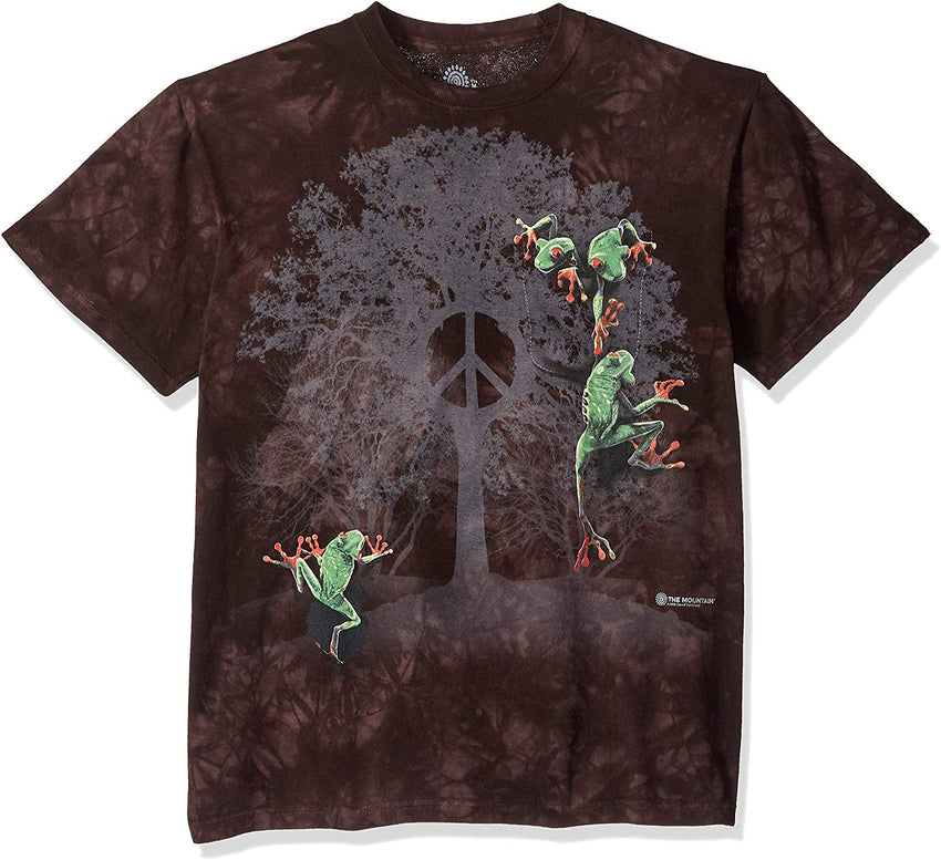 Peace Tree Frog T Shirt Men&rsquo;s Short Sleeve Black