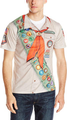 Men's Halloween 3D Photo Realistic Short Sleeve T Shirt Scout