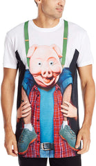 Men's Halloween 3D Photo Realistic Short Sleeve T Shirt Piggy Back Ride