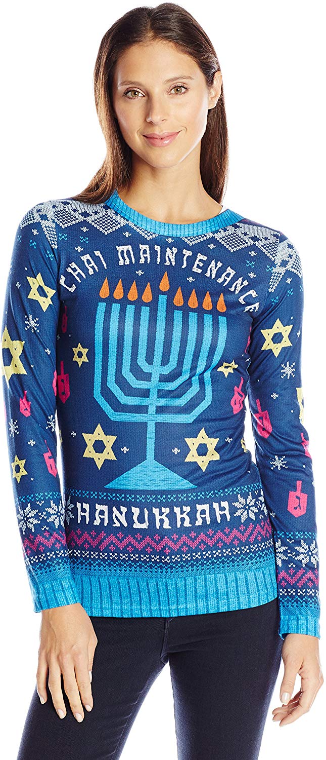 Women's 3D Photo Realistic Ugly Christmas Sweater Long Sleeve T Shirt Chai Maintenance
