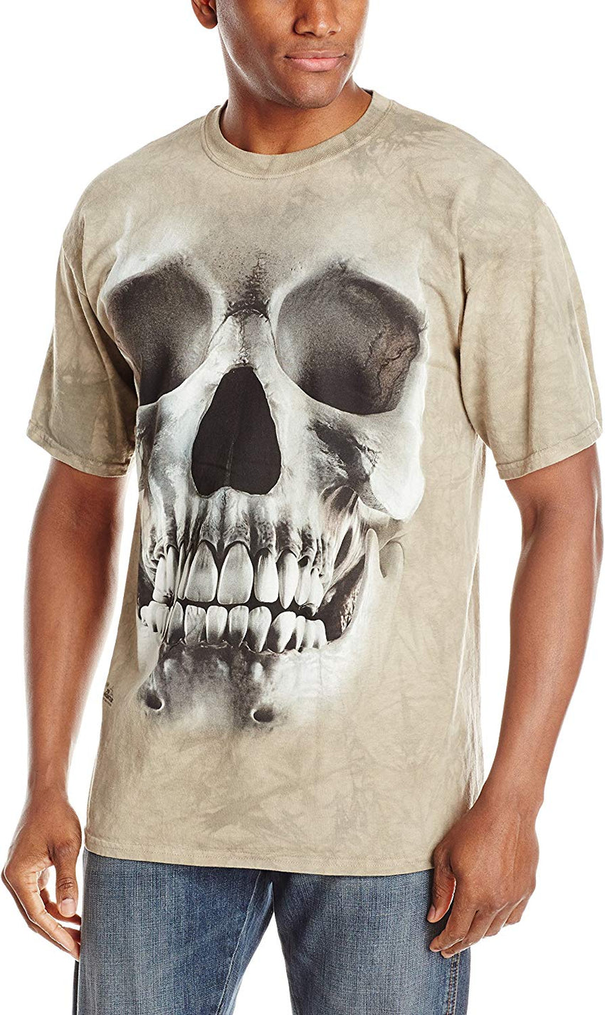 Big Face T shirt Skull T Shirt Green