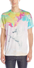 Men's 3D Photo Realistic Short Sleeve T Shirt Unicorn Dreams