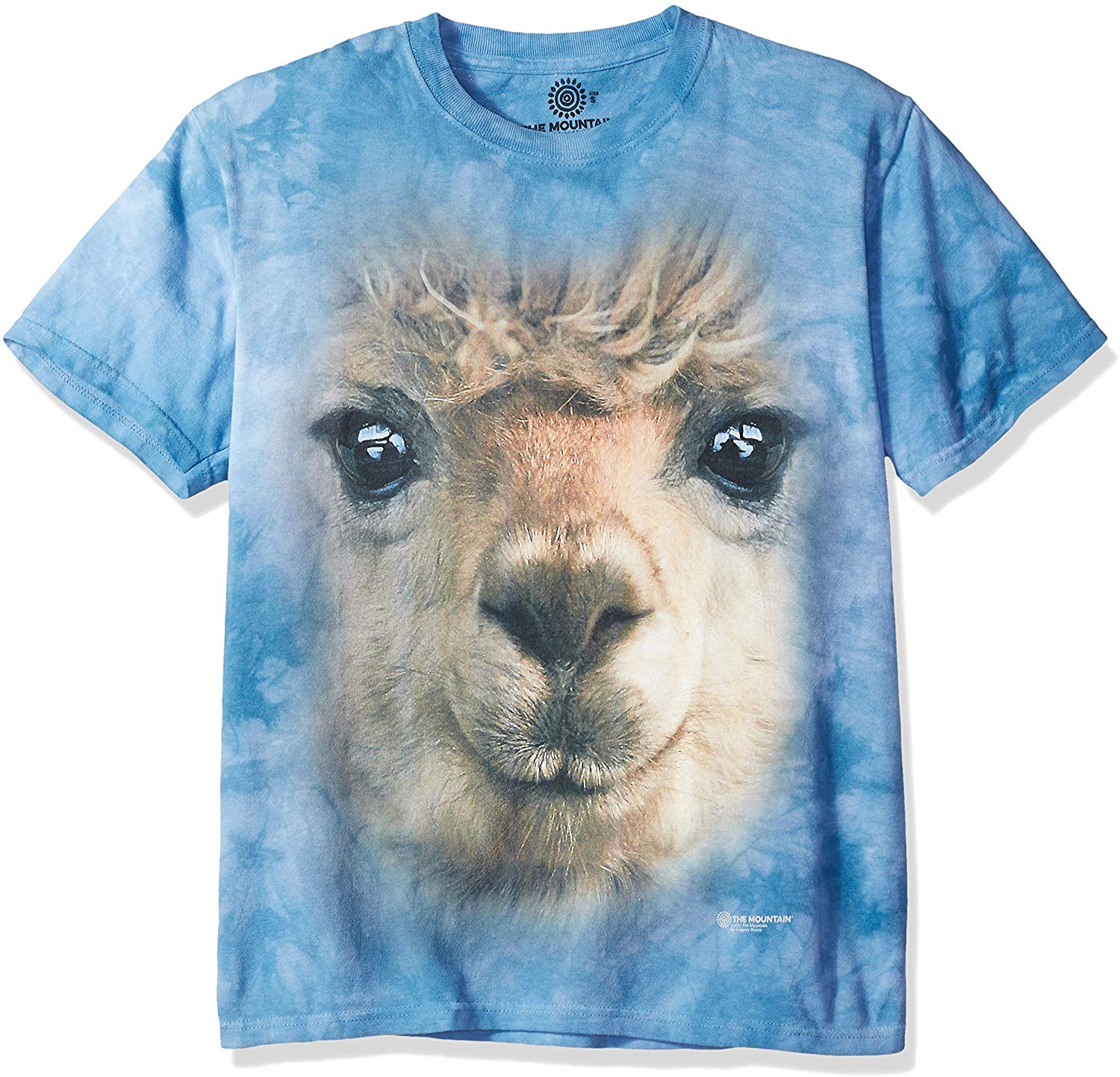 Big Face T shirt Alpaca Blue