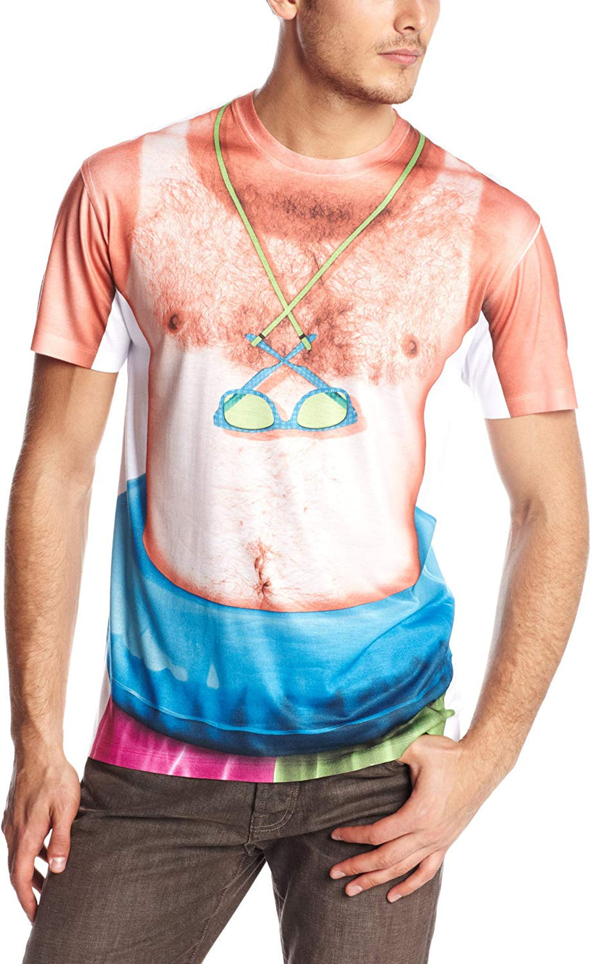 Men's 3D Photo Realistic Short Sleeve T Shirt Sunburn