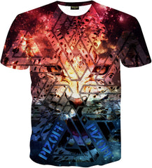 Unisex Collage Short Sleeve Crew Neck 3D Digital T Shirts Tees Al067 32