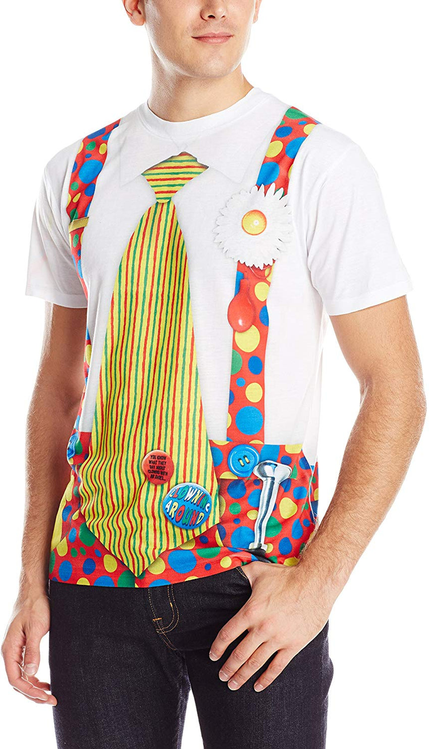 Men's Halloween 3D Photo Realistic Short Sleeve T Shirt Clown