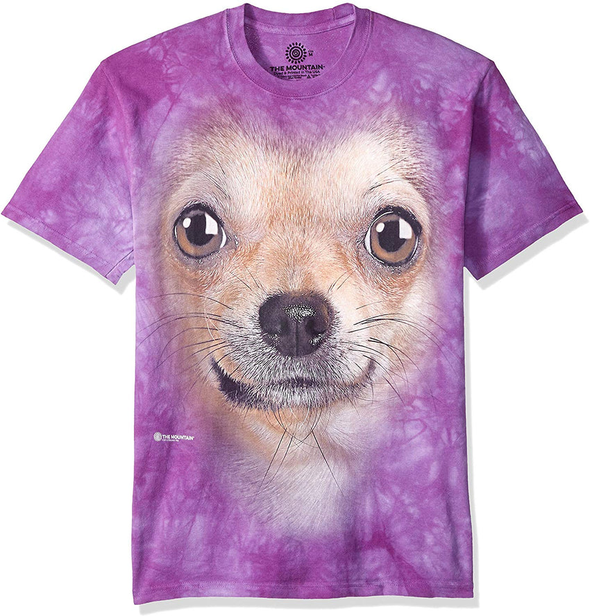 Chihuahua Face T shirt Purple