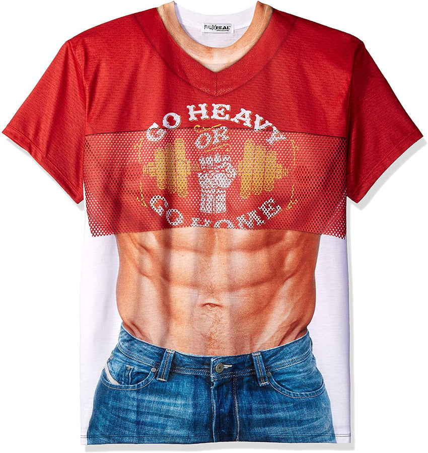 Men's 3D Photo Realistic Short Sleeve T Shirt Go Heavy Or Go Home