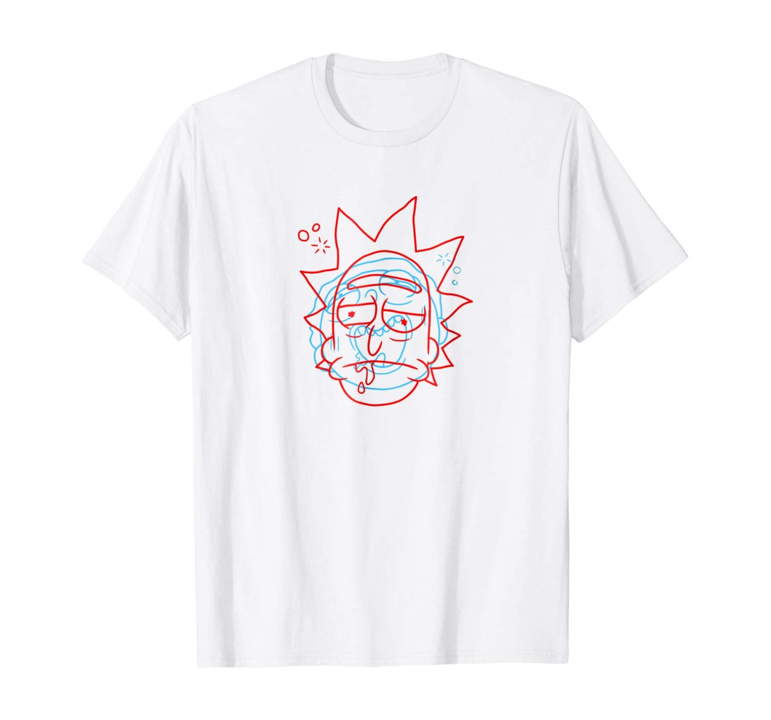 Unisex x Rick and Morty 3D Rick + Morty T Shirt White
